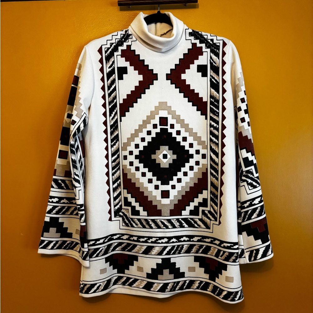 Jane Colby vintage Southwest mock turtleneck